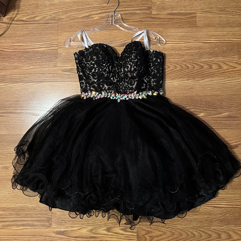 Clarisse Black Lace Cupcake Dress